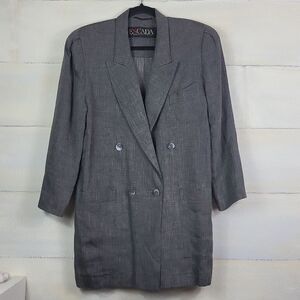 NWOT ESCADA linen gray‎ jacket. Size 34 Germany = 4 US